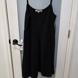 Paisley Raye Black Sleeveless Fit & Flare Dress 0X | Plus Size LBD | NWT